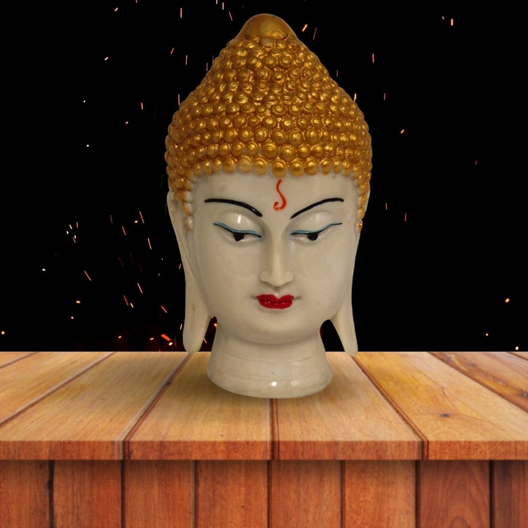 Buddha Head Murti Marble Look 25 cm-G57X1060WGCGX