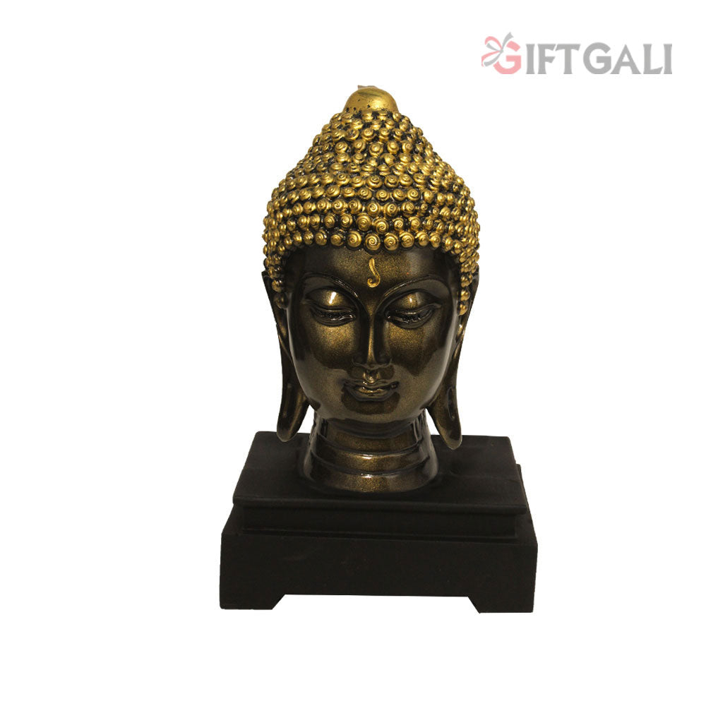 Buddha Head Sculpture Bronze Antique Finish 26 cm-G57R1062BBAGX