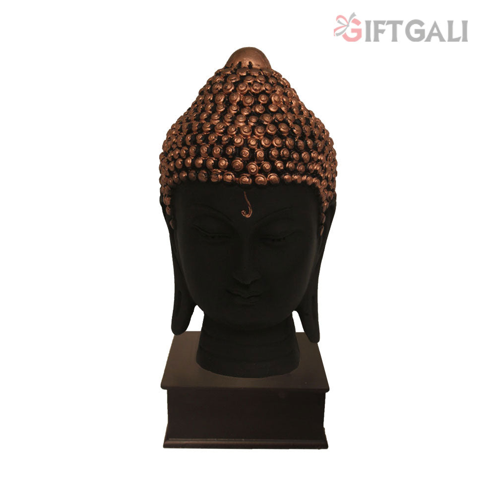 Buddha Head Showpiece Black Copper 36 cm-G57W1061KCNMX