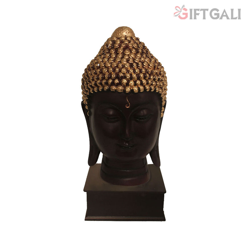 Buddha Head Showpiece Brown Golden 36 cm-G57W1061AGNGX