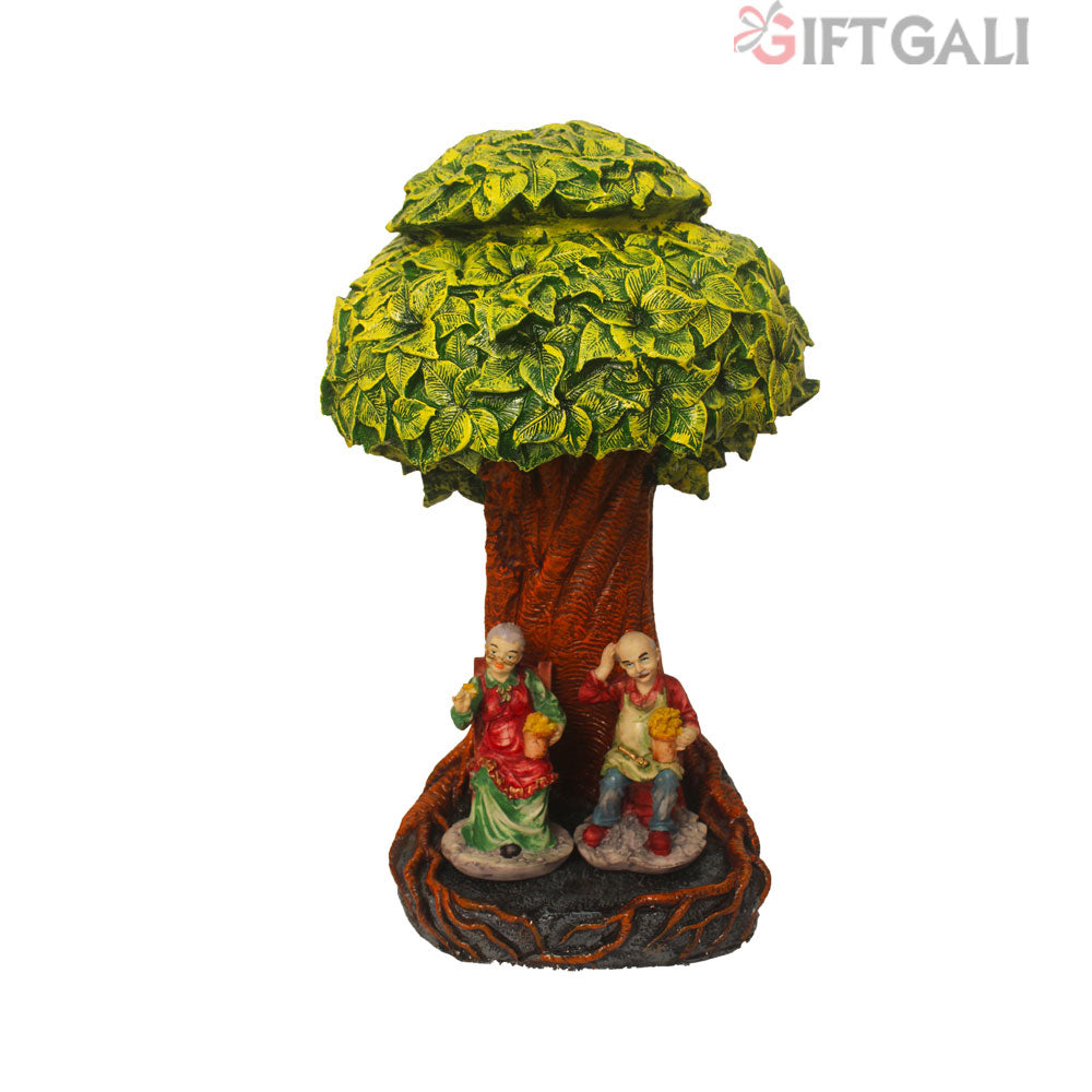 Dada Dadi Resting Under Kalpvriksha Tree Showpiece Cultural Gift 60 cm G57X1322HAMG2-40X114M