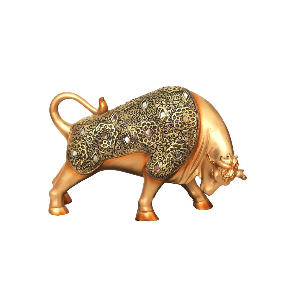 Decorative Bull Statue Showpiece 20 cm G57X1653GGNGZ