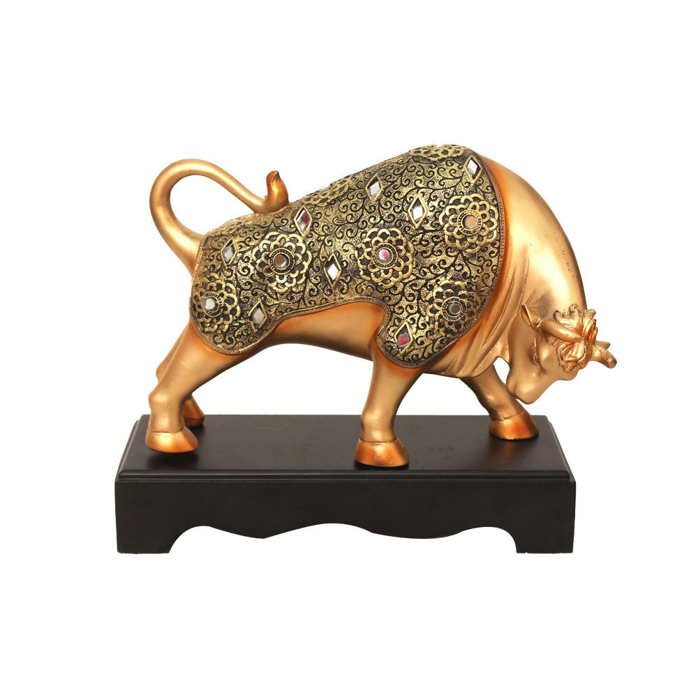 Decorative Bull Statue Showpiece 25 cm G57W1653GGNGZ