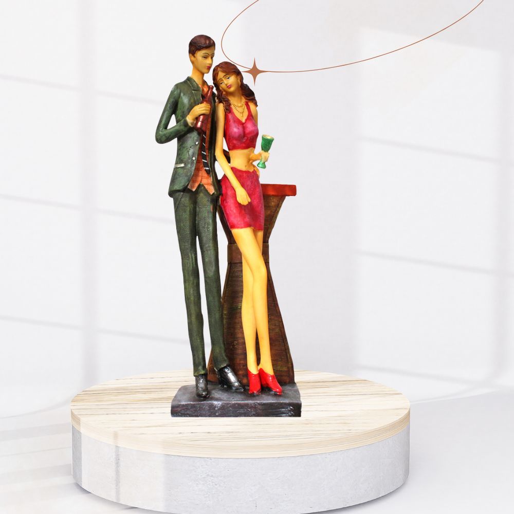 AEVVV Romantic Couple Figurines with Parrot Hand Painted India | Ubuy