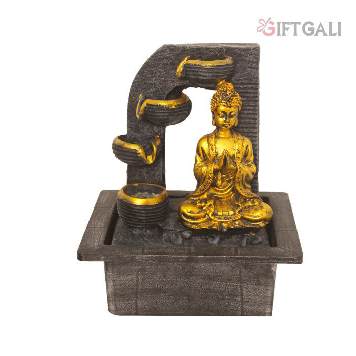 Decorative Diya Buddha Indoor Fountain Showpiece 26 cm G57X0459FGAMX