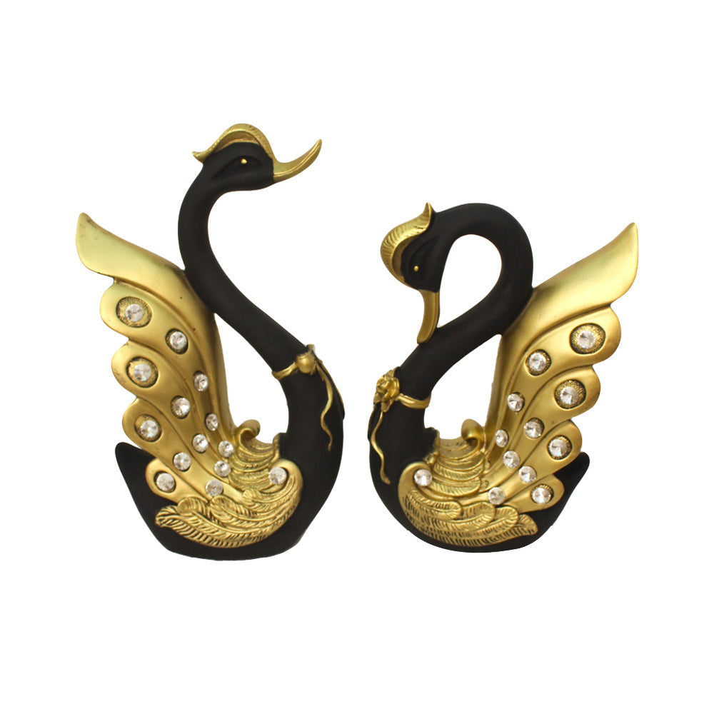 Decorative Swan Couple Pair Statue 31 cm G57X1554KGNMZ