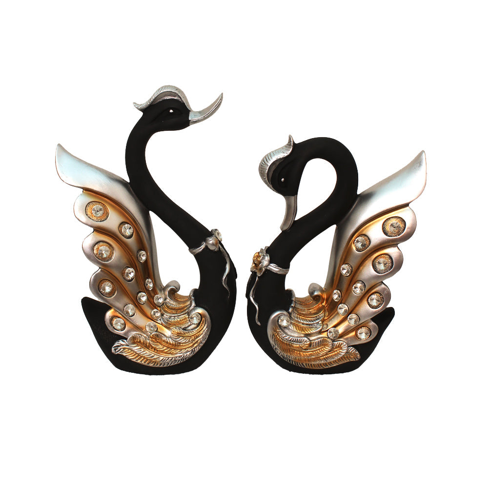 Decorative Swan Couple Pair Statue 31 cm G57X1554KSMMZ