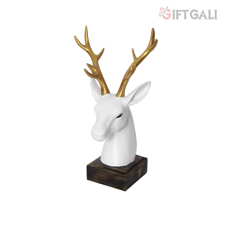 Deer Face Statue Showpiece 28 cm G57R1648WGNMX