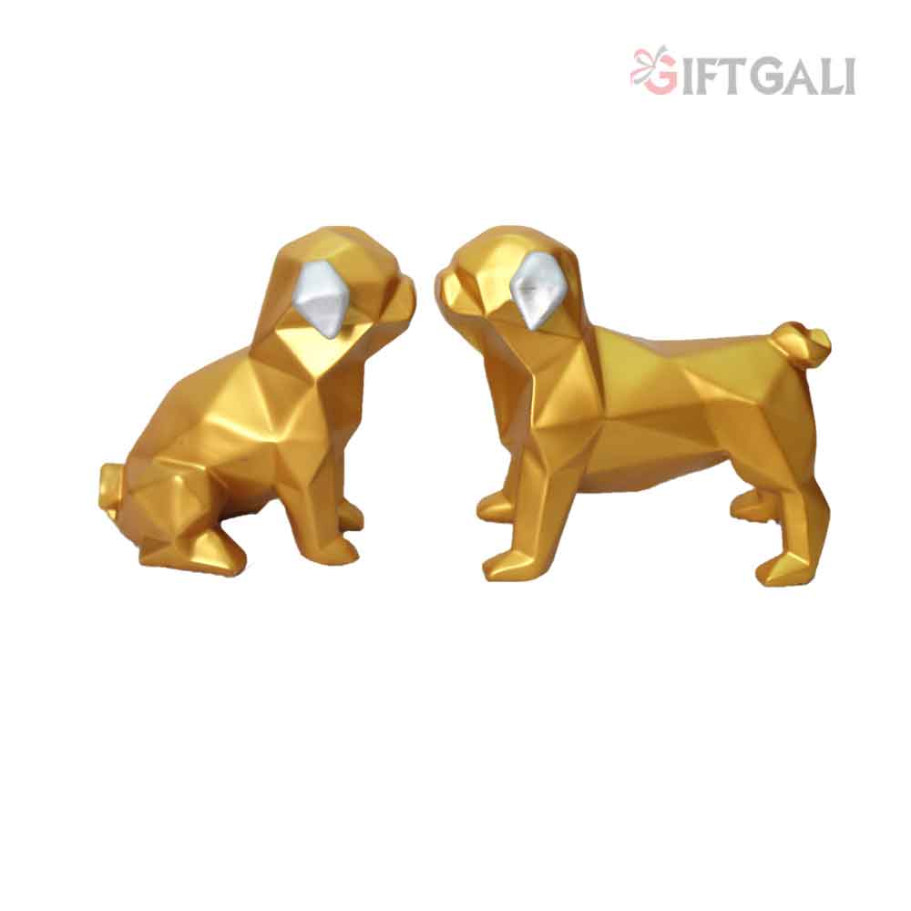 Dog Pair Statue Sculpture 18 cm G57X1427GSSMX