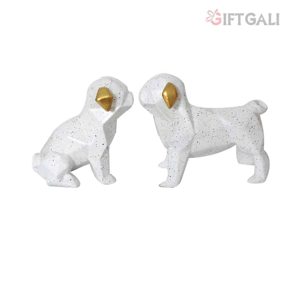 Dog Pair Statue Showpiece 18 cm G57X1427WGDMX