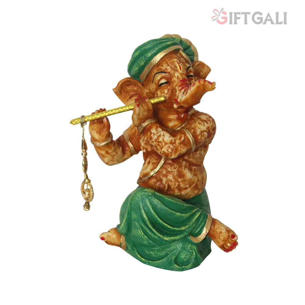 Flute Ganesha Idol Showpiece 23 cm G57X1106AHLMX