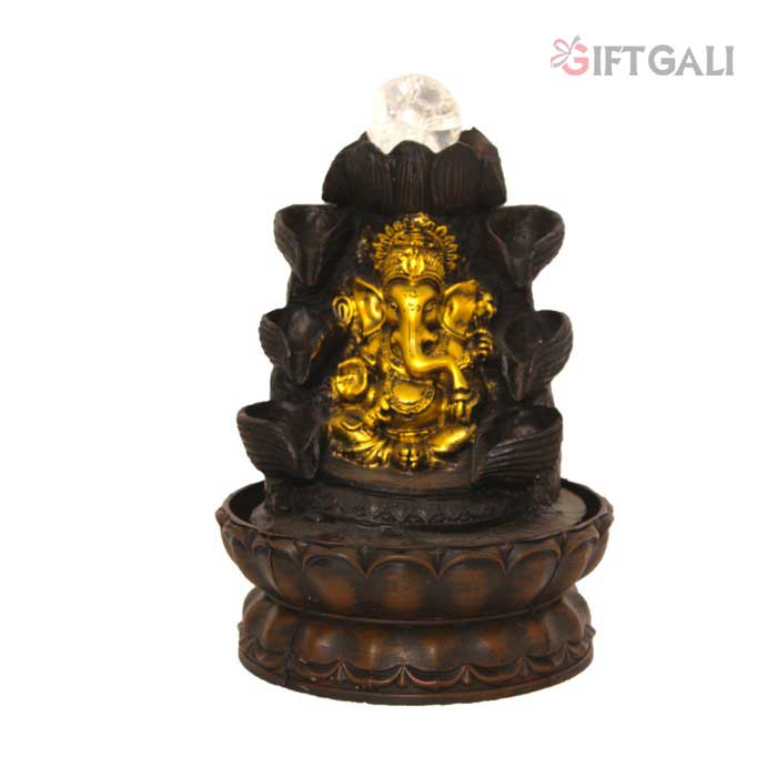 Ganesh Indoor Water Fountain With Crystal Ball 30 cm G57X0546AGAMX