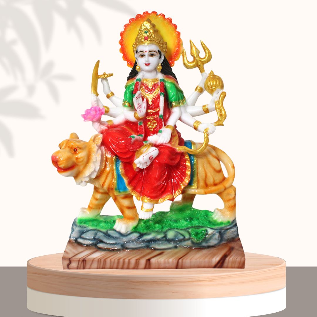 Goddess Durga Ma Idol Marble Look 38 cm G57X1350WMCGX