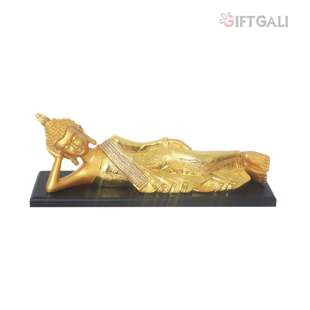 Gold Plated Buddha Statue Showpiece 14 cm-G82X0015Y