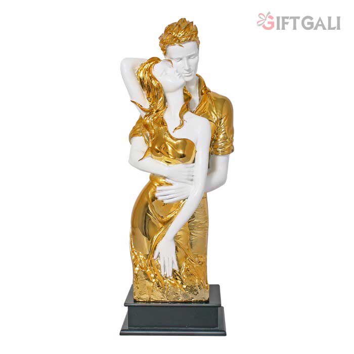 Gold Plated Couple Statue Showpiece Gift 42 cm-G50X0012G000XIAS