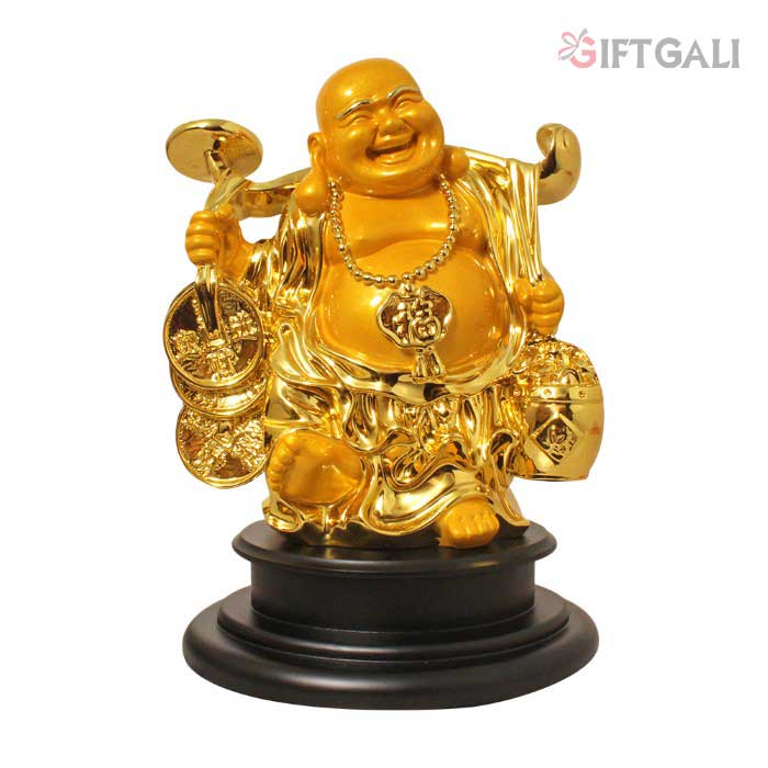 Gold Plated Feng Shui Laughing Buddha 33 cm-G50X0028Y000THSS