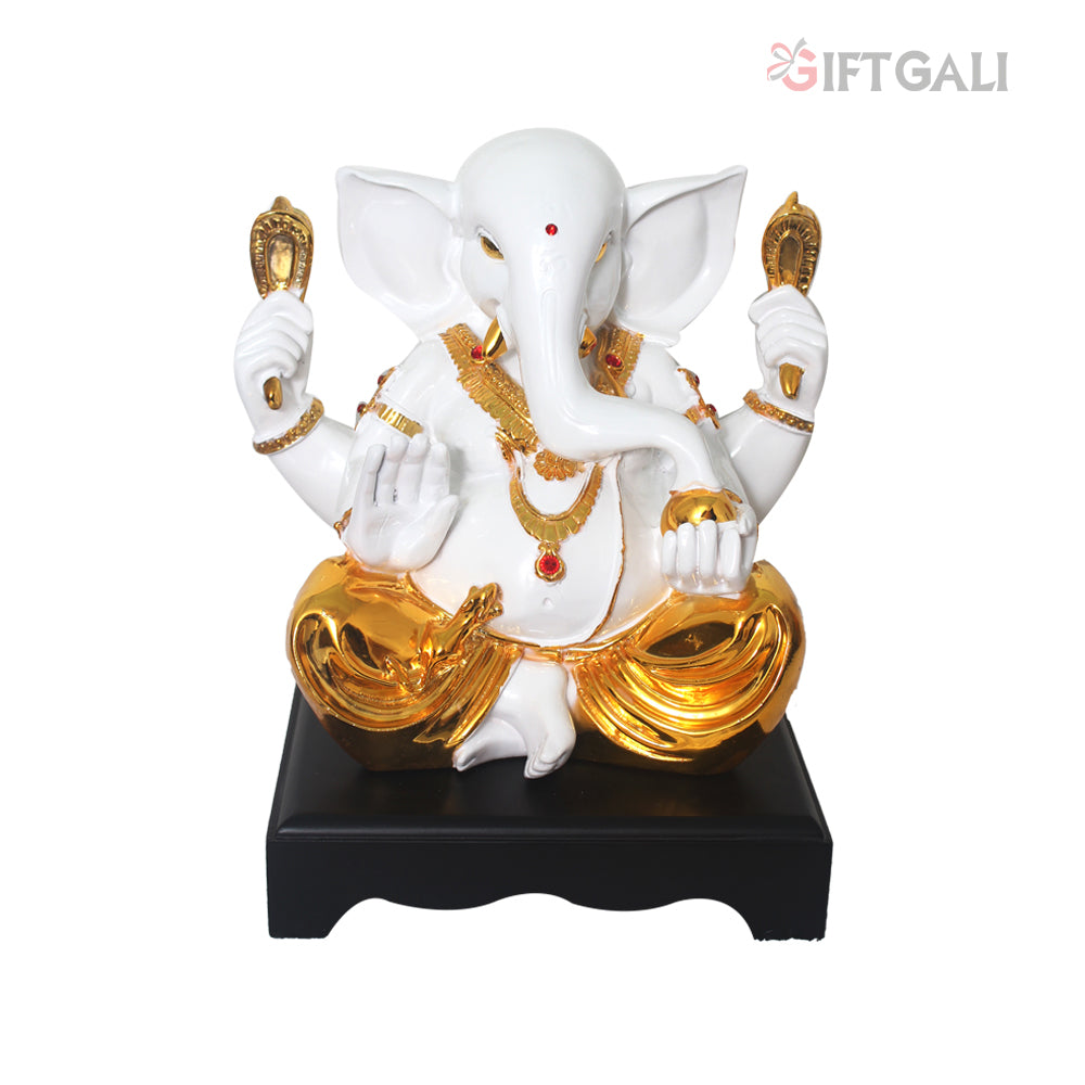 Gold Plated Ganpati Statue Showpiece 33 cm-G82X0027W