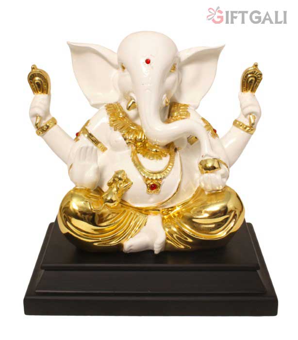 Gold Plated Handicraft Ganesha Idol 20 cm-G50X0011W000XPAS