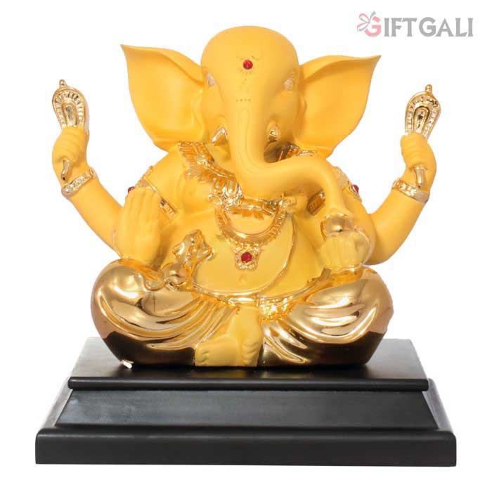 Gold Plated Handicraft Ganesha Statue 20 cm-G50X0011Y000XPAS