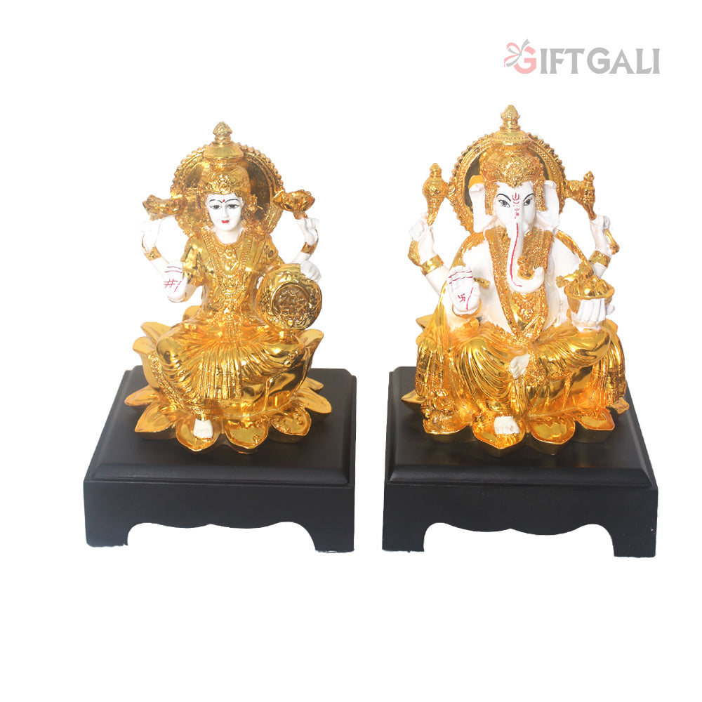 Gold Plated Laxmi Ganesha Statue 23 cm-G82X0014W