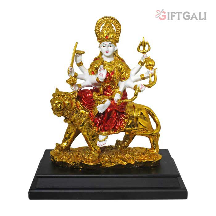 Gold Plated Ma Durga Religious Idol 27 cm-G50X0048W000XOAS