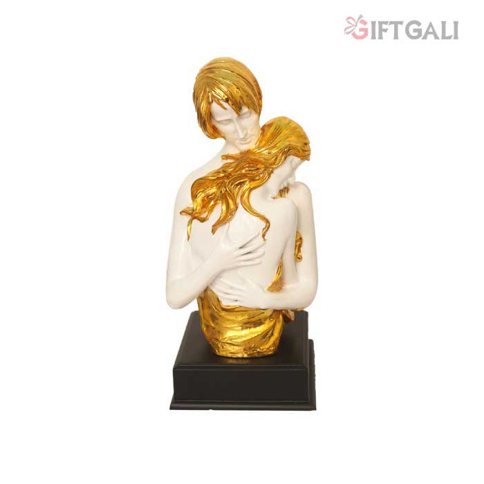 Gold Plated Modern Couple Statue Showpiece 34 cm-G79X0052W