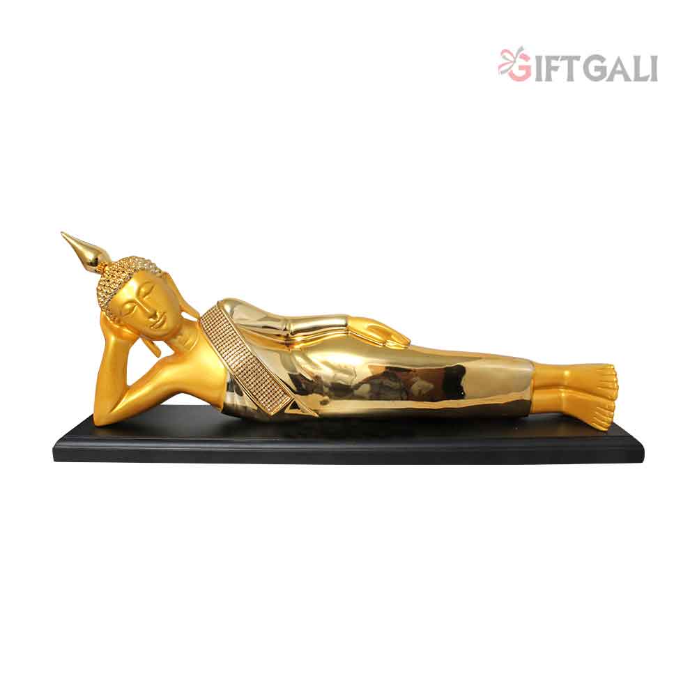 Gold Plated Resting Buddha Figurine 24 cm-G50X0016Y000TSSS