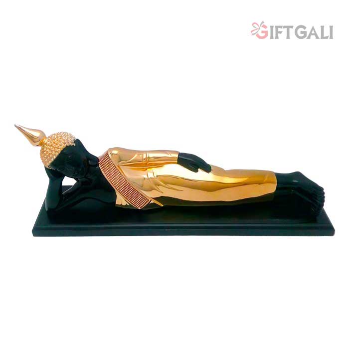 Gold Plated Resting Buddha Idol Statue 24 cm-G50X0016K000TSSS