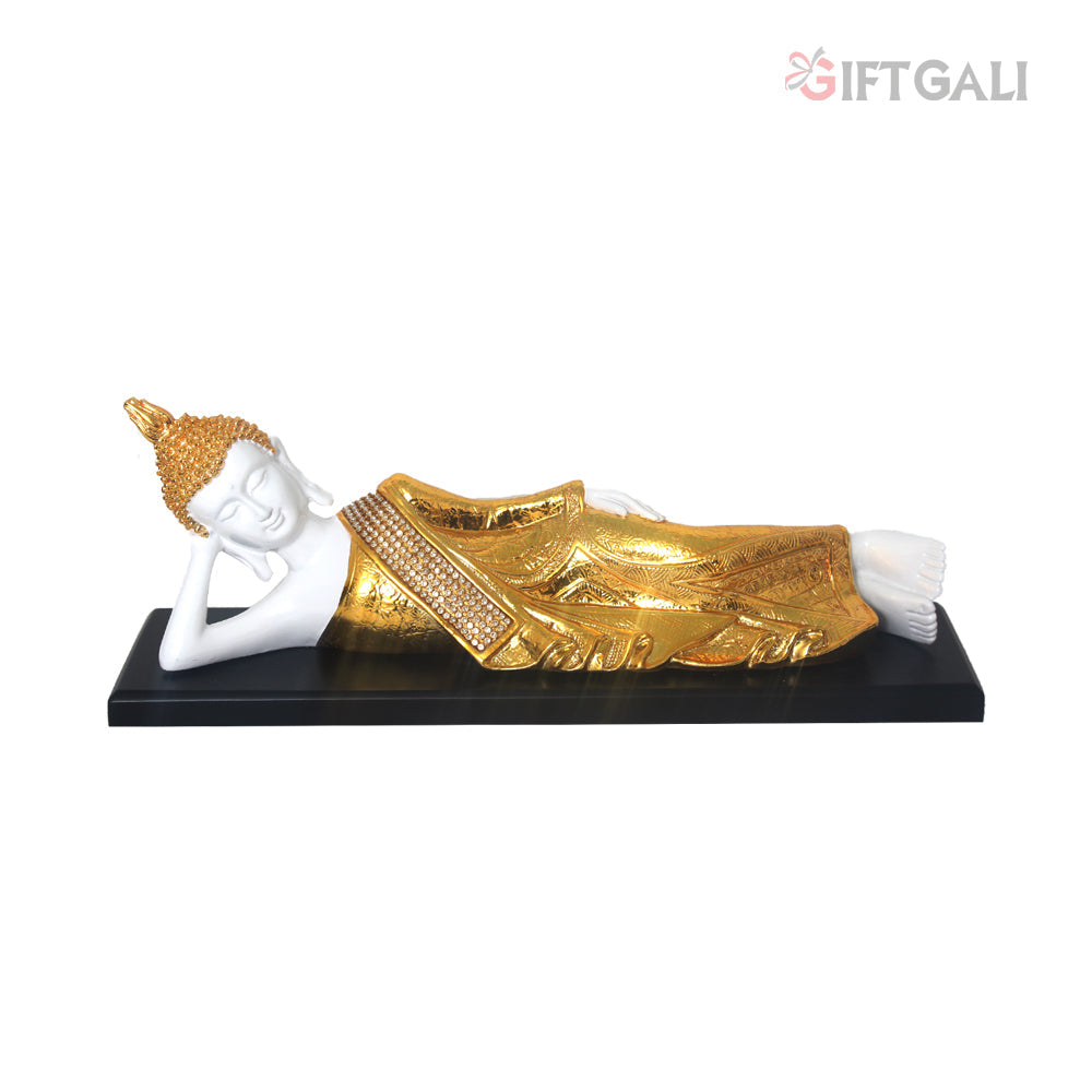 Gold Plated Sleeping Buddha Statue 14 cm-G82X0015W