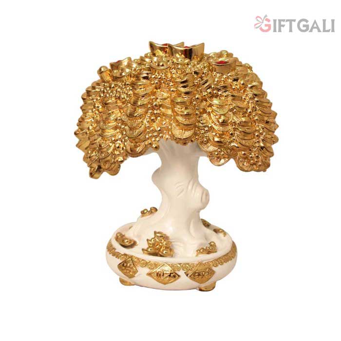 Gold Plated Tree Sculpture 27 cm-G50X0059W000THSS