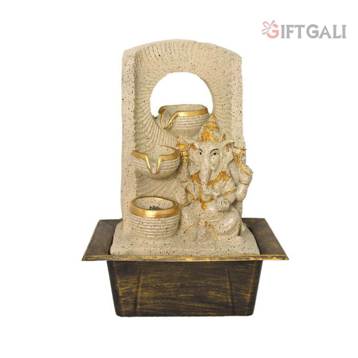 Handicraft Gnaesh Diya Water Fountain 42 cm G57X0198IGDMX