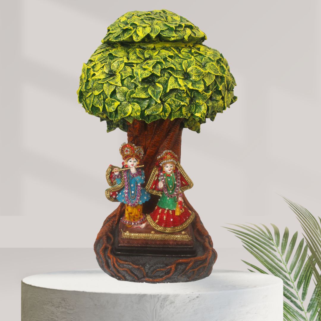 Iskcon Radha Krishna Statue Under Kalpvriksha Tree Antique Look 60 cm G57X1322HAMG2-98X001M