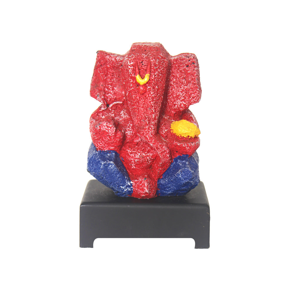 Laddu Ganesha Idol Showpiece with base 17 cm G57W1249RNNMX