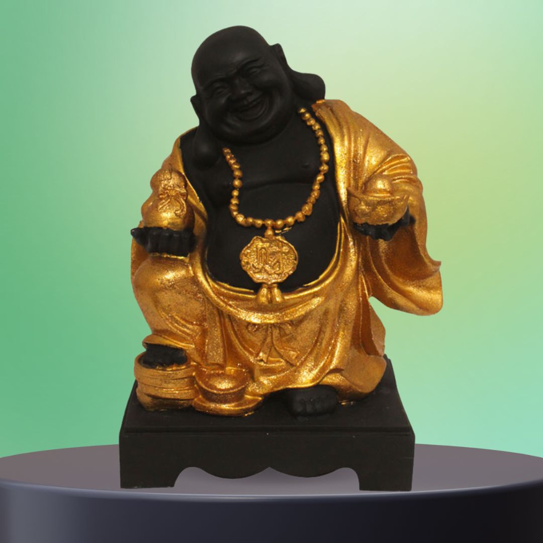 Laughing Buddha Gift Figurine Glitter Matt Finish 29 cm-G57R1072KGGMX