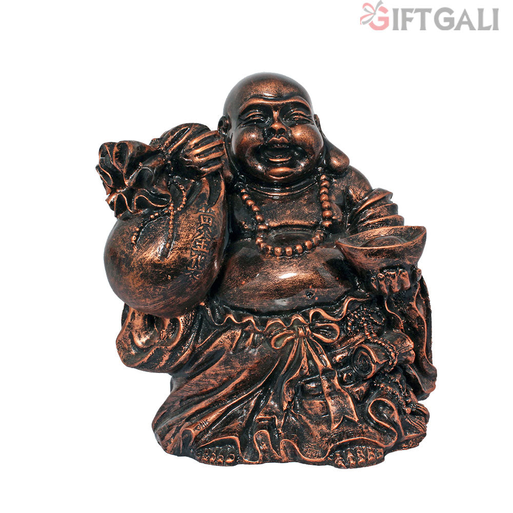 Laughing Buddha Handicraft Statue Copper Antique 25 cm-G57X1074CCAGX