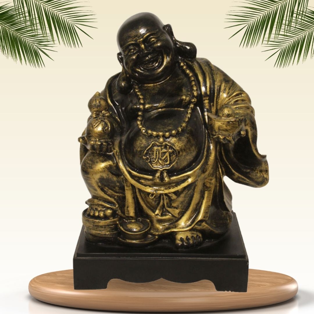 Laughing Buddha Home Decor Bronze Antique Finish 28 cm-G57R1078BBAGX