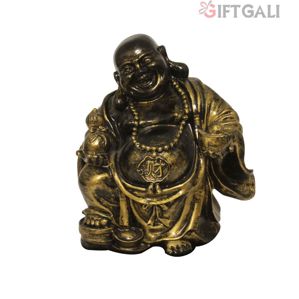 Laughing Buddha Showpiece Bronze Antique Finish 24 cm-G57X1078BBAGX