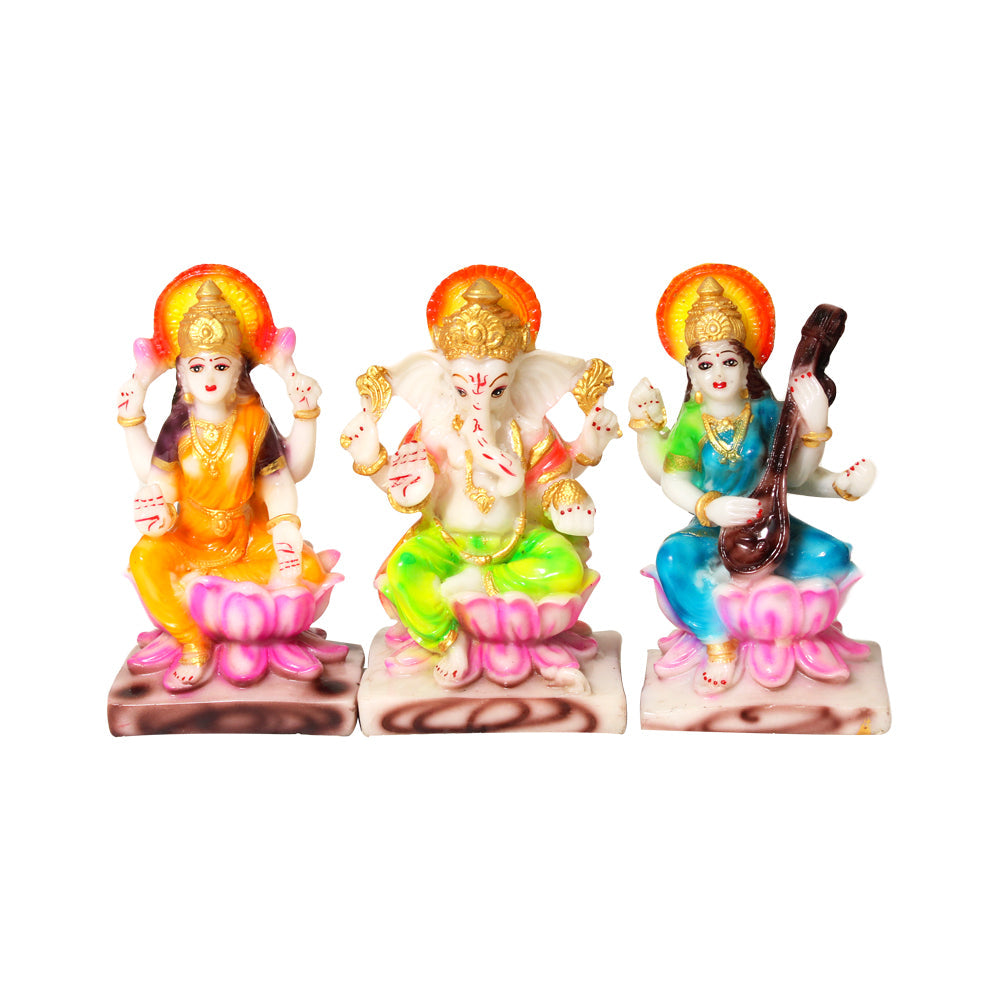 Laxmi Ganesha Saraswati Idol 18 cm G57X1497WMCG3