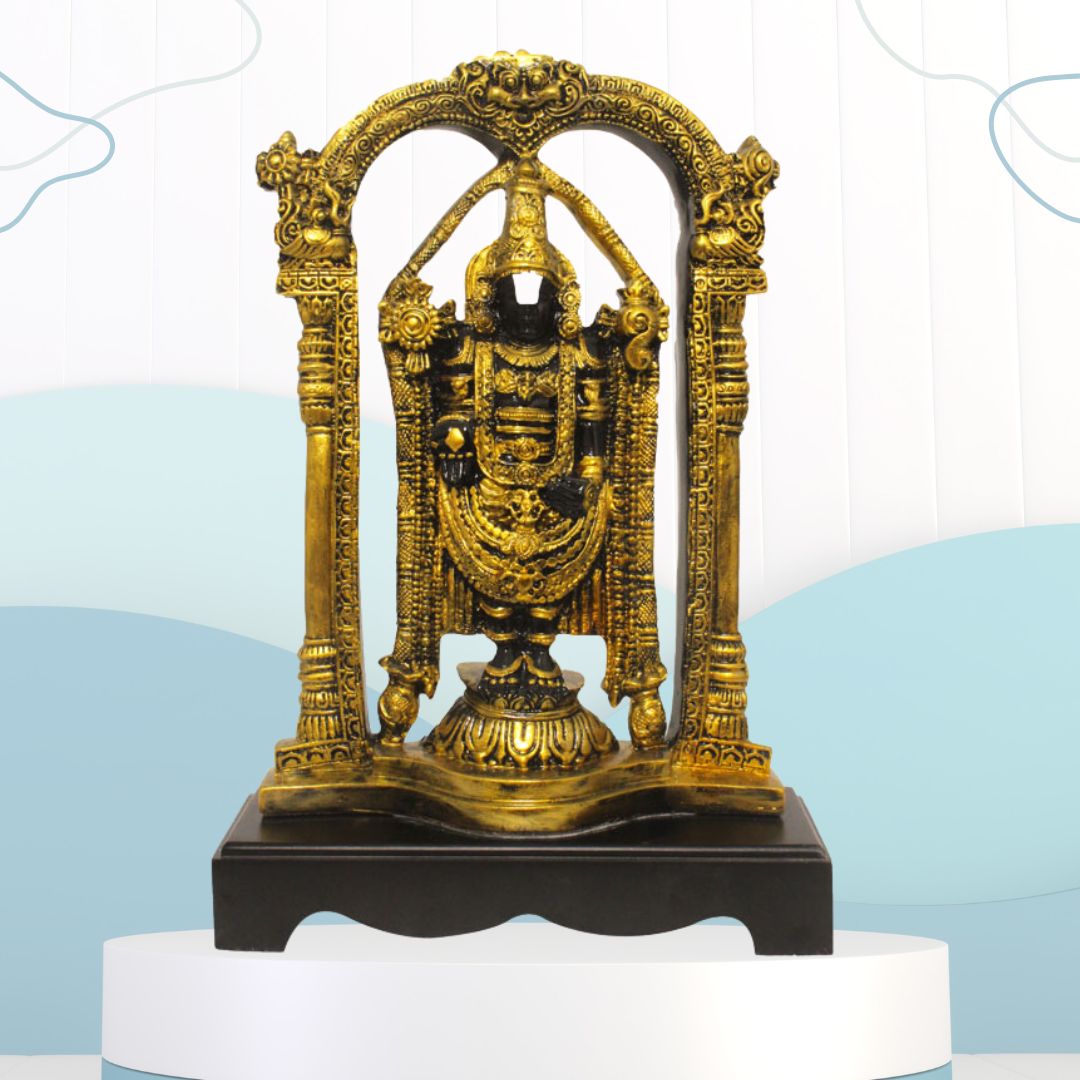 Lord Balaji Idol Black Golden 40 cm-G57W1124KGAGX