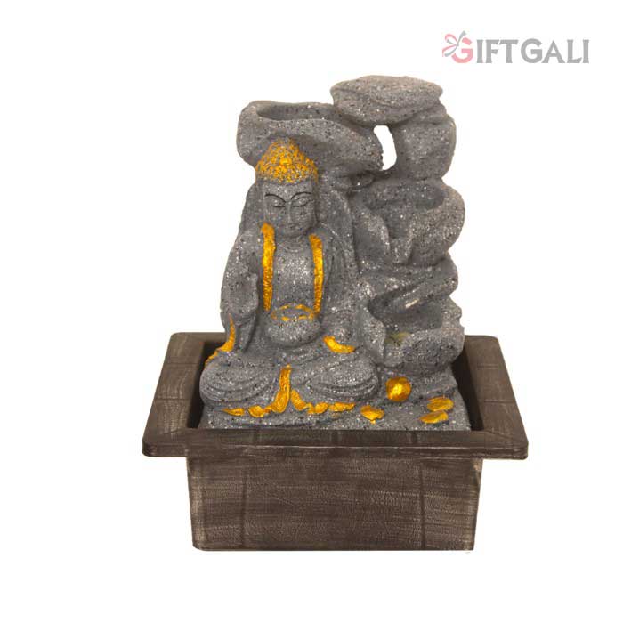 Lord Buddha Decorative Indoor Tabletop Water Fountain 26 cm G57X0606FGDMX