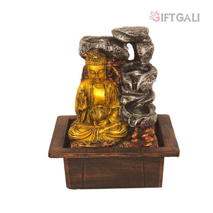 Lord Buddha Diya Tabletop Water Fountain 26 cm G57X0606MGAMX