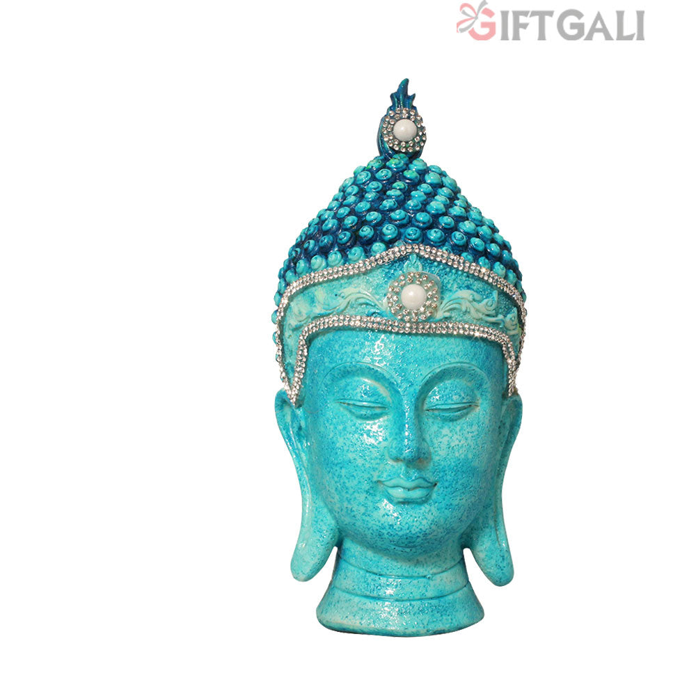 Lord Buddha Face Showpiece Blue Shaded 22 cm-G57X1066QNNMZ