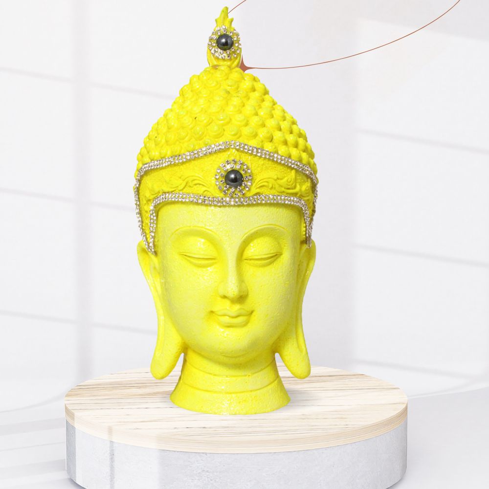 Lord Buddha Face Showpiece Lemon Silver 22 cm-G57X1066YYNMZ