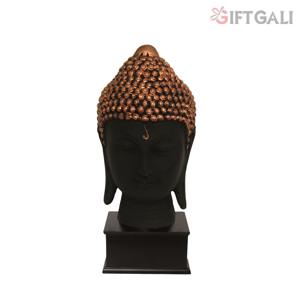 Lord Buddha Head Idol Black Copper 31 cm-G57W1060KCNMX