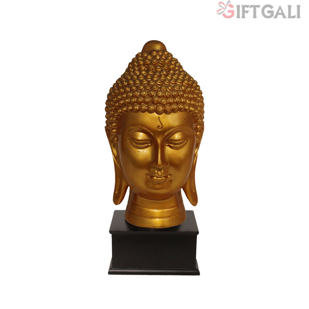 Lord Buddha Head Idol Pearl Golden Look 31 cm-G57W1060GGSGX