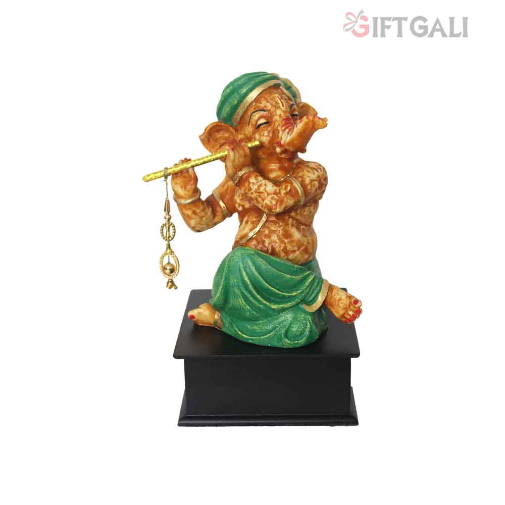 Lord Flute Ganesha Idol with base 30 cm G57W1106AHLMX