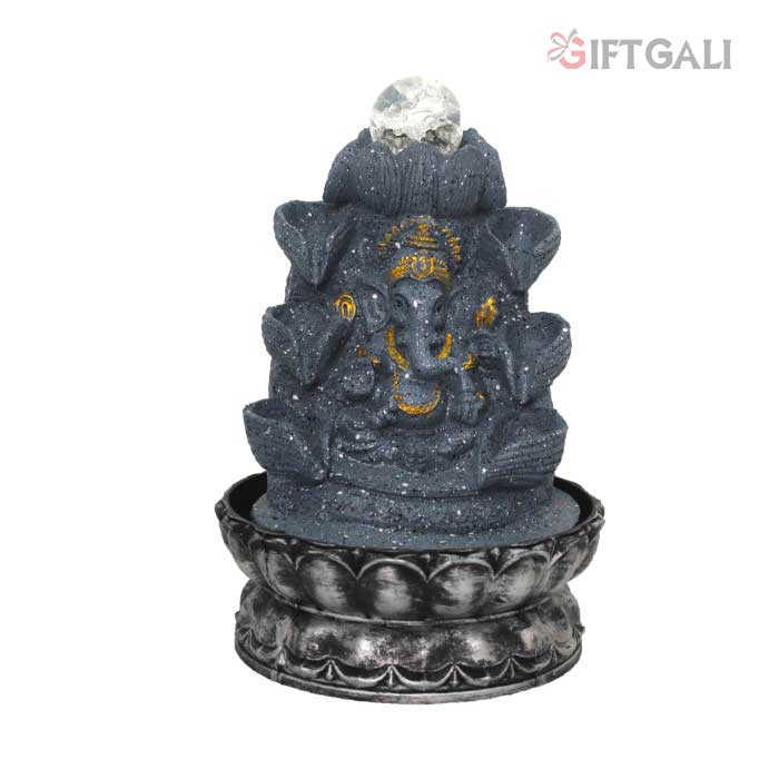 Lord Ganesha Water Fountain with Crystal Ball 30 cm G57X0546FGDMX