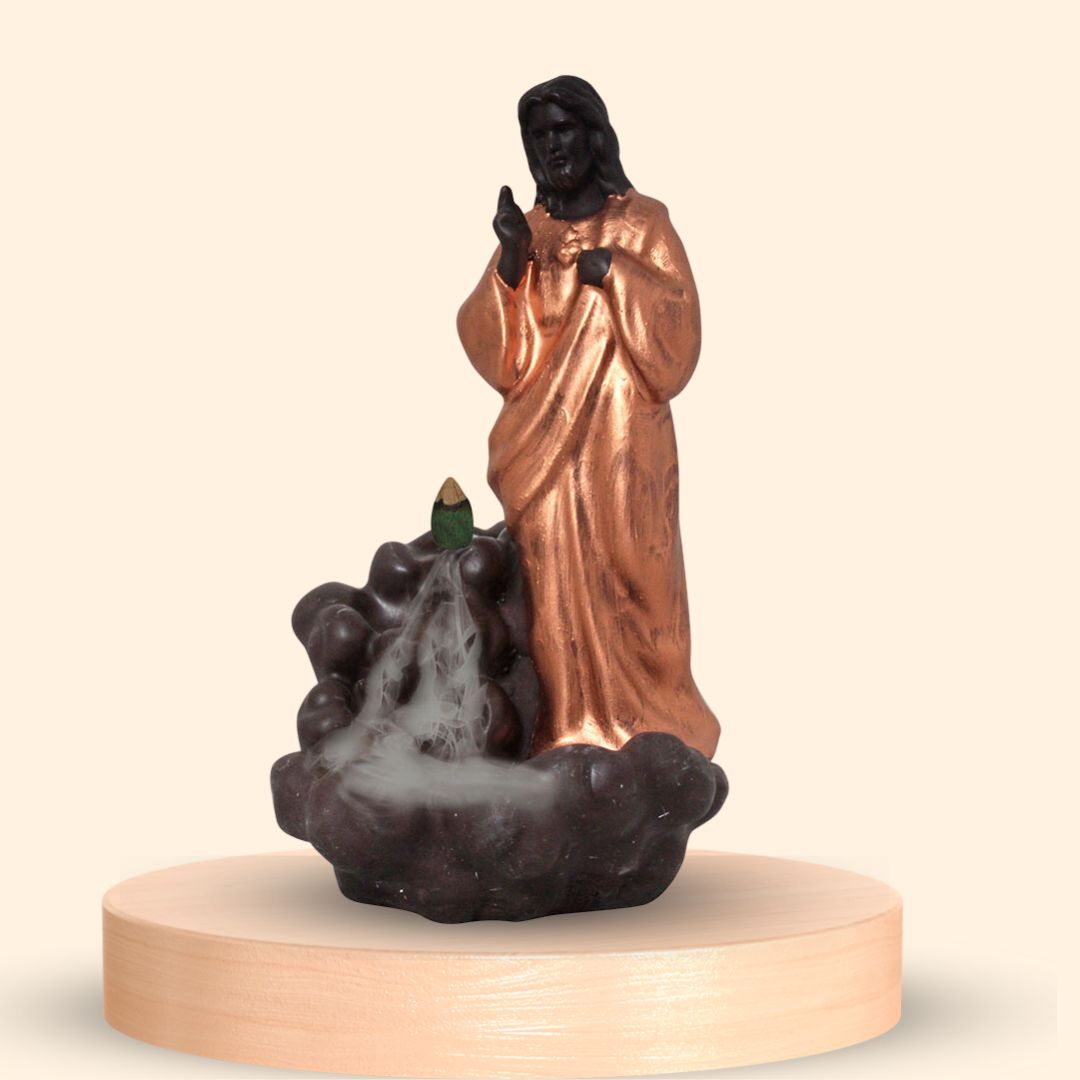 Lord Jesus Backflow Smoke Fountain Coffee Copper 20 cm-G57X1144ACNMX