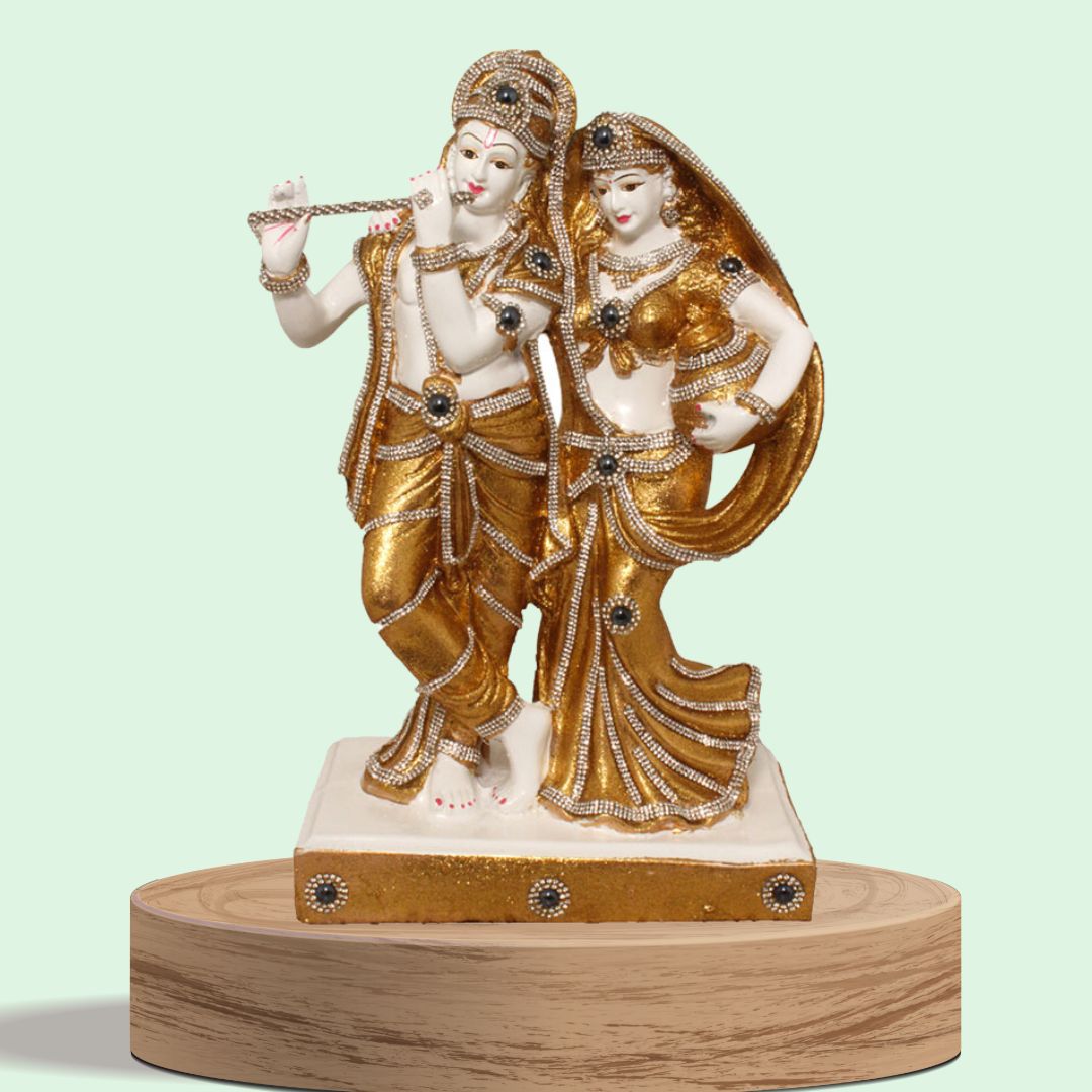 Matki Radha Krishna Statute Glitter Shine Finish 39 cm-G57R1298WGGGZ