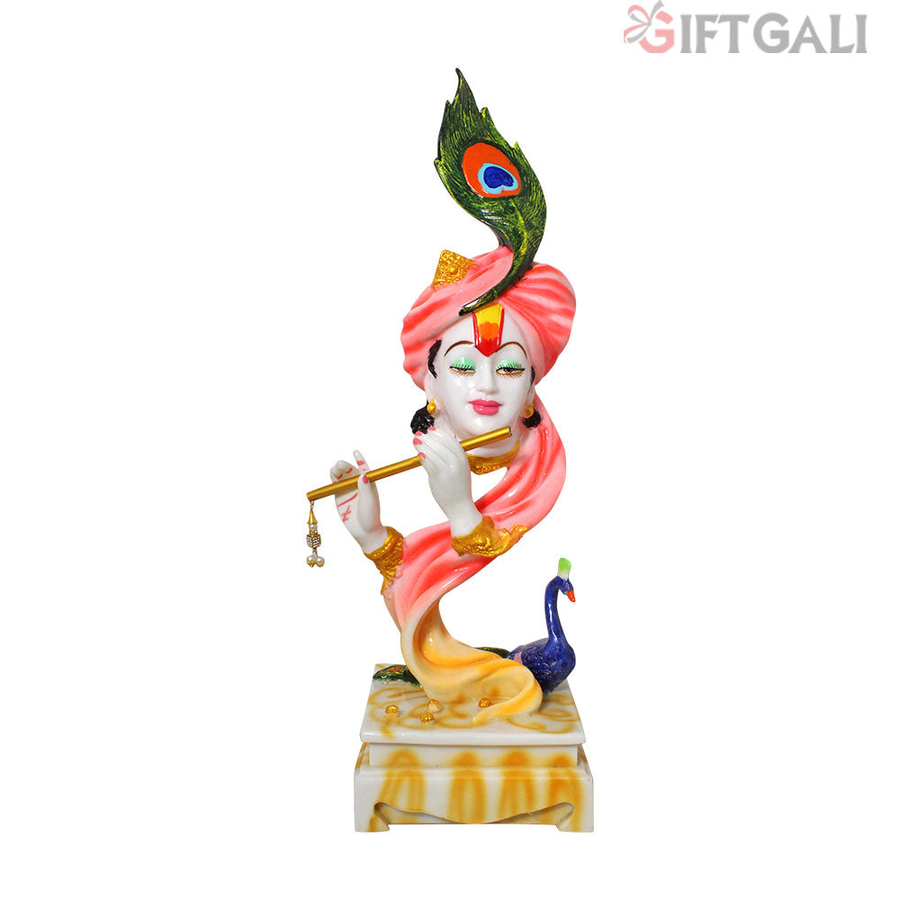 Modern Art Flute Krishana Statue Showpiece Marble 60 cm G57X1351WOCGX